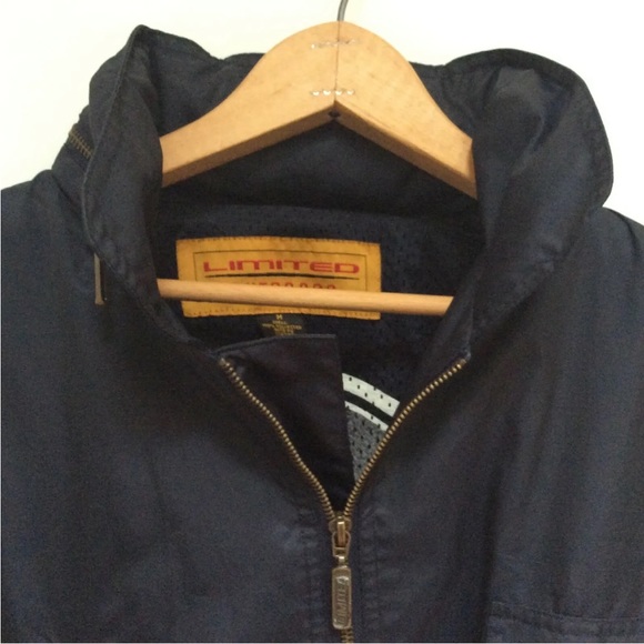 Limited Outdoors Men's Water Resistant 3/4 Anorak Jacket Medium Navy Blue Hood - Picture 2 of 7